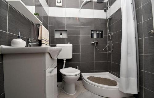 Koupelna v ubytování Apartman Fabris