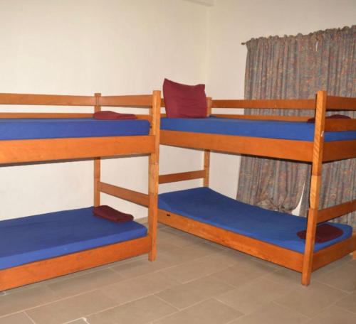 eine Gruppe Etagenbetten in einem Zimmer in der Unterkunft Estepona Playa Hostel in Accra