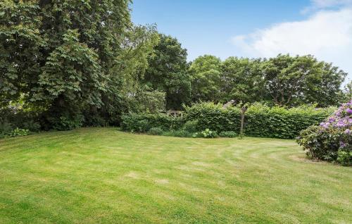 a yard with green grass and trees and bushes at Gorgeous Home In Højslev With Wifi in Højslev