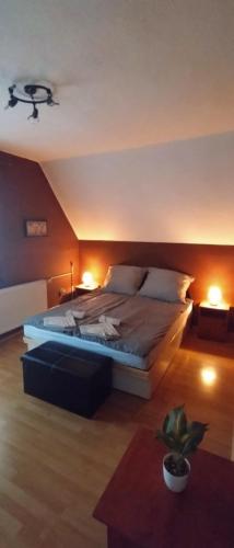 Χώρος καθιστικού στο Manna Vendégház