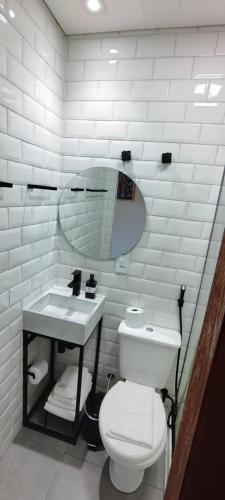 Koupelna v ubytování Hotel Flores de Holambra
