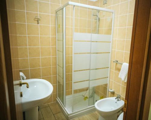 Koupelna v ubytování Fortezza