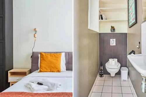 Appartement d'une chambre avec vue sur la ville et wifi a Paris tesisinde bir banyo