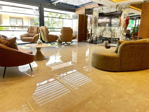Χώρος καθιστικού στο Sam Hotel