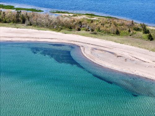 an aerial view of an island in the water at Waterfront House near Pomquet Beach- 2 bedrooms, Pet-Friendly in Antigonish