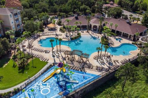 an overhead view of a pool at a resort at Disney Holiday Palace in Orlando