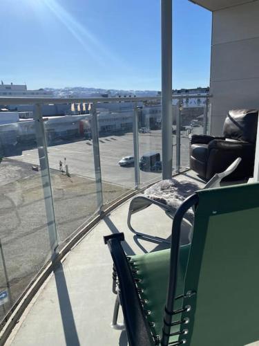 a view of an airport from a seat in an airport at Penthouse in Alta City in Alta