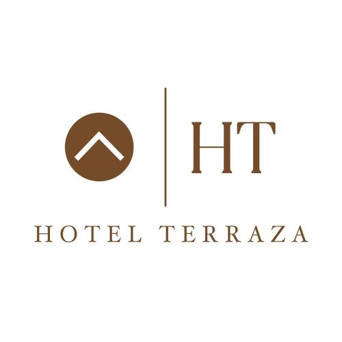 two logos for a hotel and a h hotel jerusalem at Hotel Terraza in Buga
