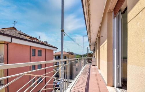 a balcony with a view of a street at Gorgeous Apartment In Sestri Levante in Sestri Levante