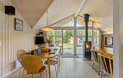 TV a/nebo společenská místnost v ubytování Stunning Home In Tranekær With Sauna