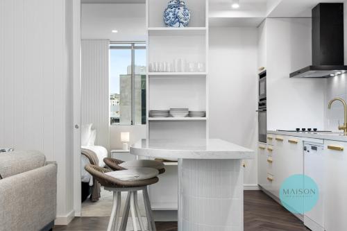 Η κουζίνα ή μικρή κουζίνα στο Chic Honeysuckle Apartment