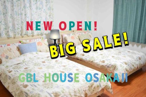 212gblhouse,大阪中心部,道頓堀,難波,心斎橋,黒門市場エリア!USJもすぐ!駅から徒歩1分の広いおしゃれな部屋!