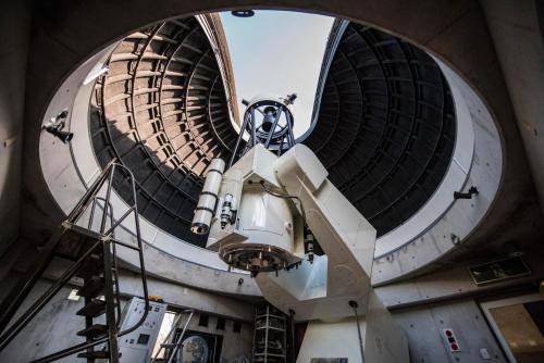 南阿蘇村にある南阿蘇ルナ天文台　オーベルジュ　森のアトリエのスペースシャトルの納骨堂の眺め