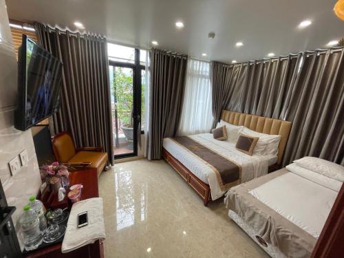 Ένα ή περισσότερα κρεβάτια σε δωμάτιο στο Hotel Los Angeles