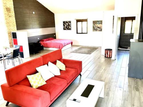 Ένα ή περισσότερα κρεβάτια σε δωμάτιο στο Exclusivo Loft en Zaragoza-1