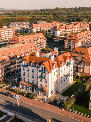 an aerial view of a city with buildings at ibis Styles Deauville Villers Plage in Villers-sur-Mer