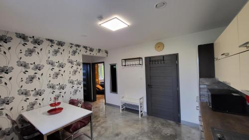 Kuchyň nebo kuchyňský kout v ubytování Apartmány pod Prašivou