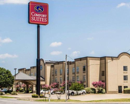 a sign in front of a hotel at Comfort Suites McAlester in McAlester