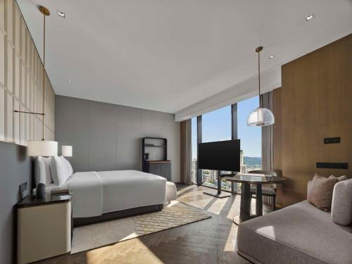 Cama o camas de una habitación en Hilton Changshu