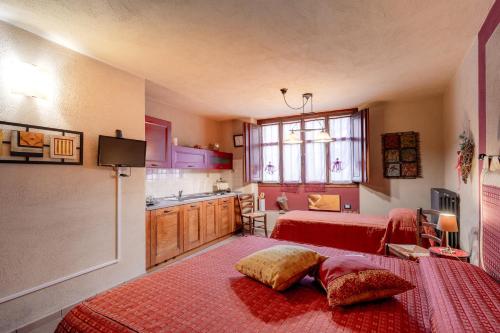 Kuchyň nebo kuchyňský kout v ubytování Ca' Pavaglione Country House