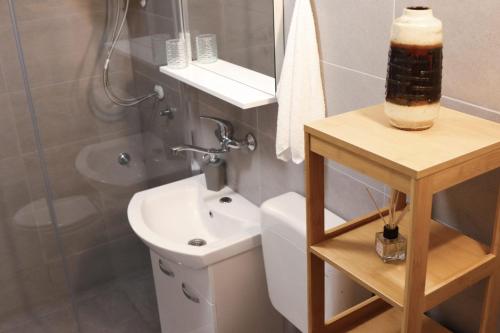 Bilik mandi di Studio Apartman Zrinka