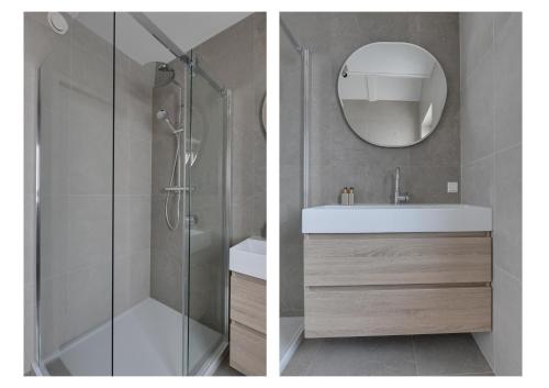 Ένα μπάνιο στο Meerzicht 57 - 3 bedroom appt with sunny terrace