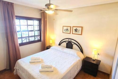 Postel nebo postele na pokoji v ubytování Precioso y acogedor apartamento Parque Albatros