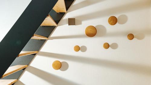 a close up of a wall with nuts on it at Casa delle Stelle by Zermatt Premium Apartments in Zermatt