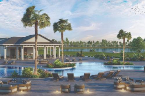 an artist rendering of the pool at the resort at New Pool Home in Ave Maria FL in Immokalee