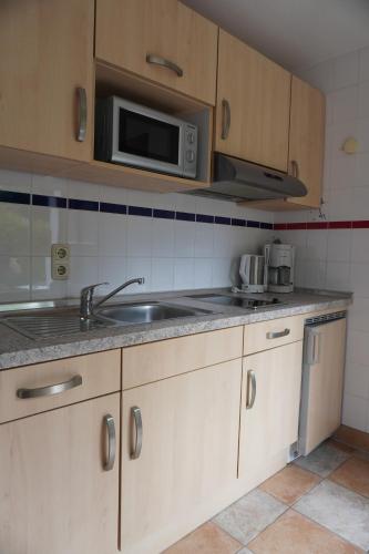 Dapur atau dapur kecil di Alcor Hotel Feriendorf an der Ostsee