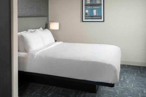 a large white bed in a hotel room at Residence Inn by Marriott Annapolis in Annapolis