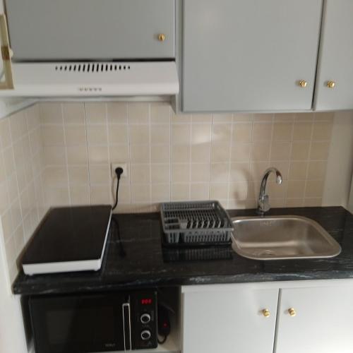 Η κουζίνα ή μικρή κουζίνα στο Vikos Beach Apartments