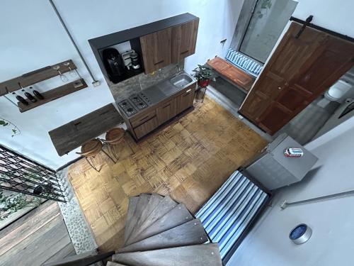 Kuchyň nebo kuchyňský kout v ubytování RollinKeepers Hostel