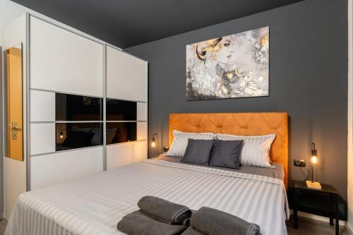 Posteľ alebo postele v izbe v ubytovaní M&A - Pula Luxury apartment