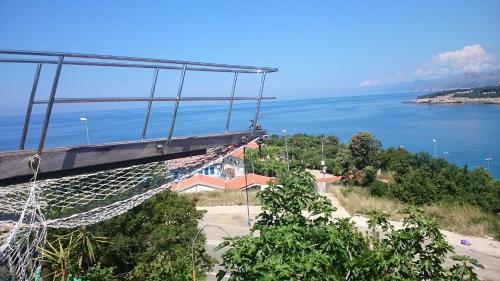 a view of the ocean from the top of a mountain at Apartment Carpe Diem with the best sea view, Utjeha Montenegro Mediterranean Eu in Masline