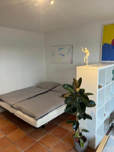 Krevet ili kreveti u jedinici u objektu Schönes Apartment mit Balkon Aggertalsperre