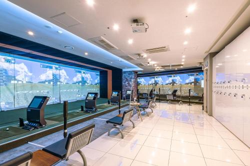 a waiting room with a bunch of ping pong balls at JK Blossom Hotel in Seoul