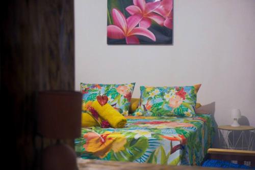 Ein Sitzbereich in der Unterkunft Lemon House - Logement entier