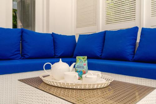 Ruang duduk di A Guest Dream Villa Blue at Punta Cana Village