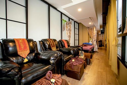 Χώρος καθιστικού στο Travelier Hostel