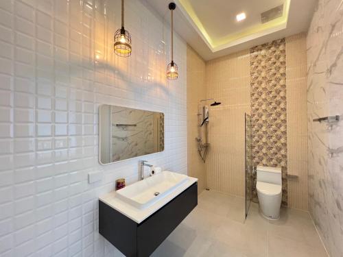 Koupelna v ubytování M2H Poolvilla Cha-am