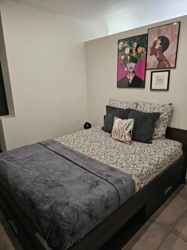 Postel nebo postele na pokoji v ubytování Studio meublé - Comme à la maison