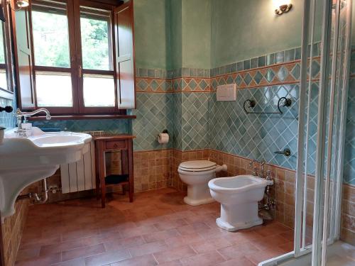 Koupelna v ubytování B&B Fonte Fresca
