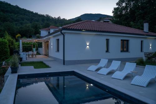 Villa Mare&Monti in Opatija, Heated pool with sea view