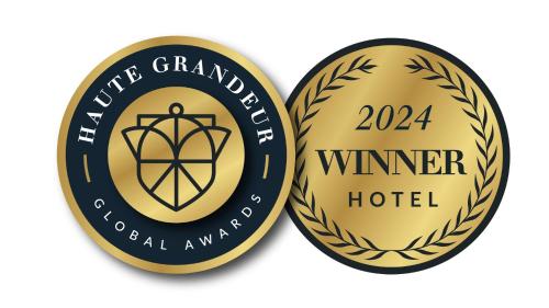 two round gold medals with the winner hotel at De Hoek Manor in Stellenbosch