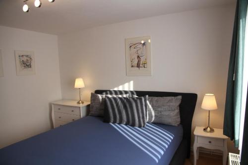 Postel nebo postele na pokoji v ubytování Wohnung Julius 7