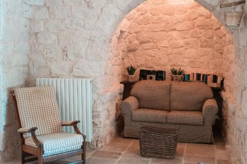 Χώρος καθιστικού στο Maison Trullo