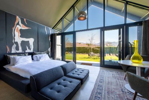 Ένα ή περισσότερα κρεβάτια σε δωμάτιο στο La Villa