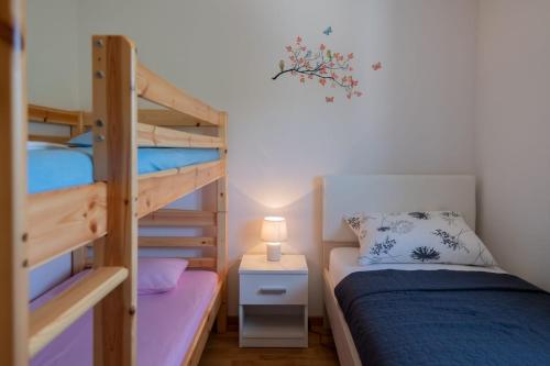 Ένα ή περισσότερα κρεβάτια σε δωμάτιο στο Apartman Melani