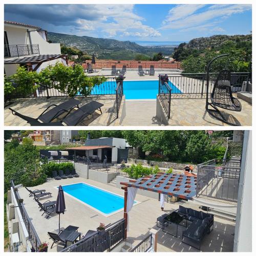 Holiday House Above with pool and summer kitchen